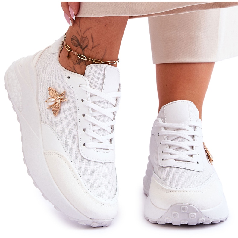 PS1 Scarpe Sportive Lucide Con Decoro Seneca Bianco bianca