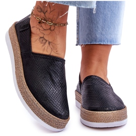 Mocassini Espadrillas in Pelle Big Star LL276002 Neri nero