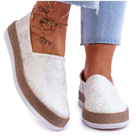 Mocassini Espadrillas in Pelle Big Star LL276004 Bianco