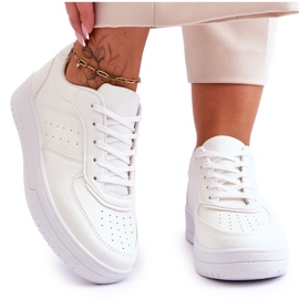 Scarpe sportive con plateau classiche bianche Feel It bianco