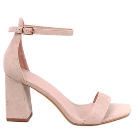 Sandali Aisha Beige con tacco