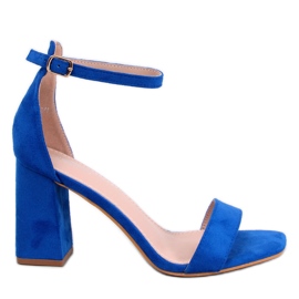 Sandali con tacco Aisha Navy blu