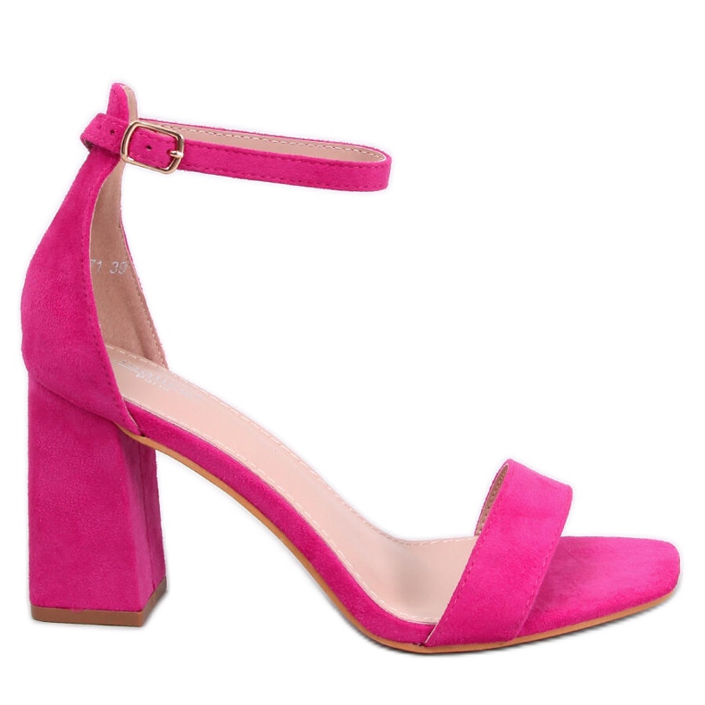 Aisha Sandali con tacco fucsia rosa