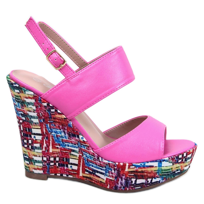 Homme Sandali con zeppa color rosa