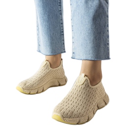 Sneaker slip-on sportive beige chiaro di Obenor