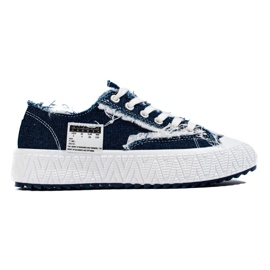 Sneaker Shelovet blu navy con plateau