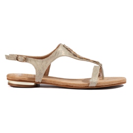 Sandali piatti Shelovet color oro d'oro