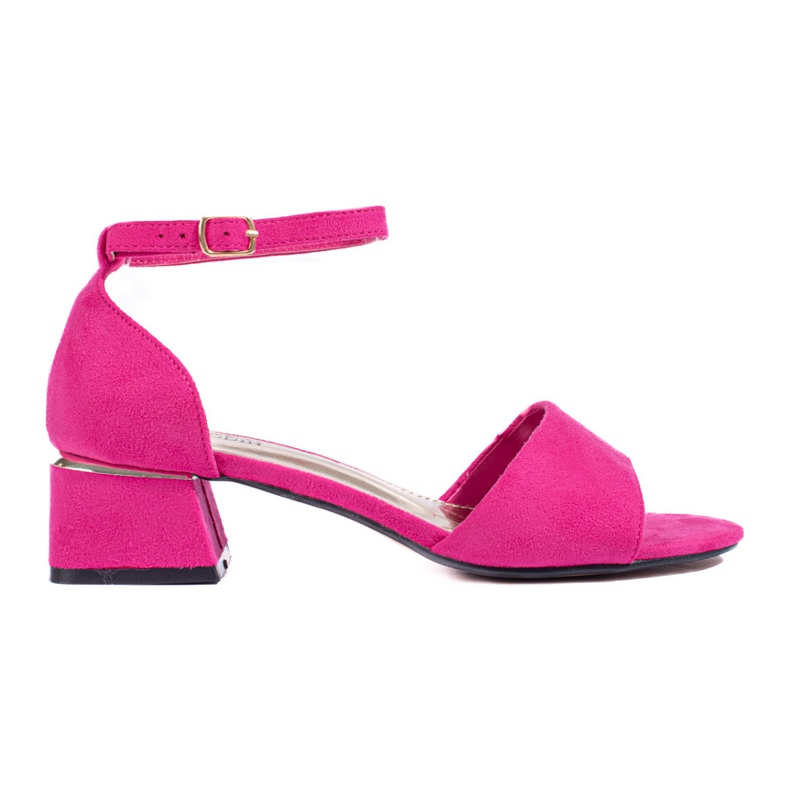 Sandali Shelovet rosa con tacco basso