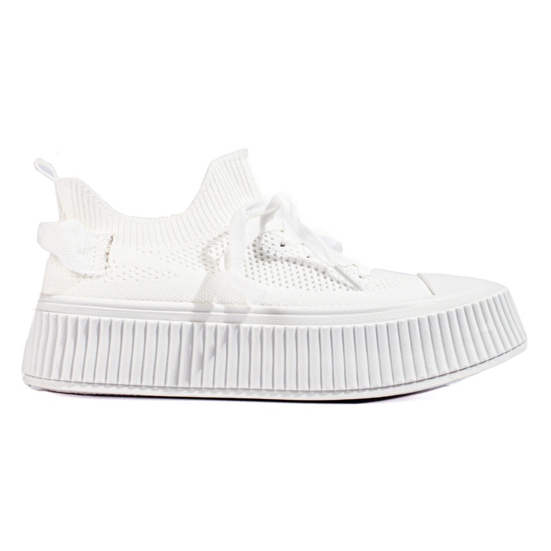 Sneaker traforate bianche sulla piattaforma Shelovet bianca