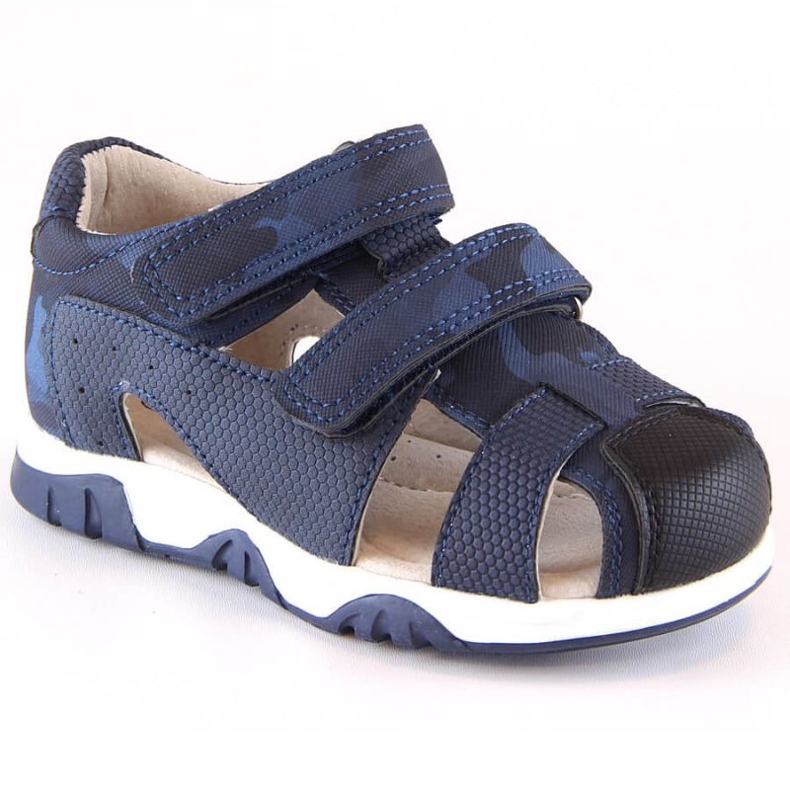 Sandali con velcro camo News Jr 5909 blu navy