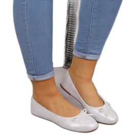 Ballerine con fiocco eVento W 1136 argento bianco