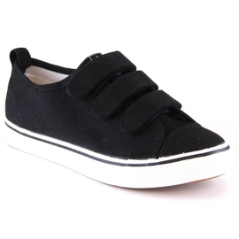 Sneaker con velcro News Jr EVE408B nera nero