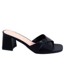 BM Poncia Sandali neri con tacco basso nero