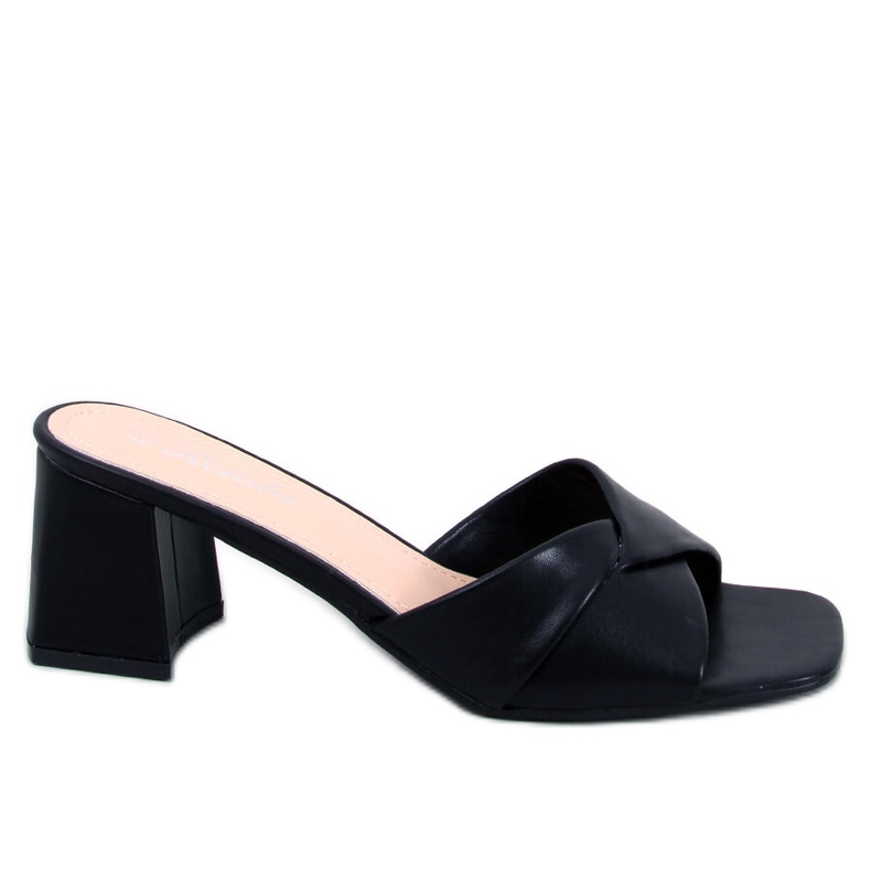 BM Poncia Sandali neri con tacco basso nero