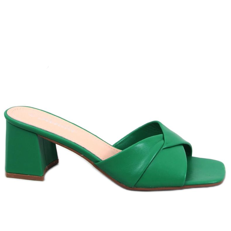 BM Poncia Sandali verdi con tacco basso verde