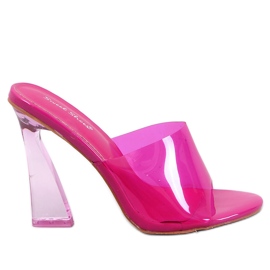 BM Sandali trasparenti con tacco Seymour Fuchsia rosa