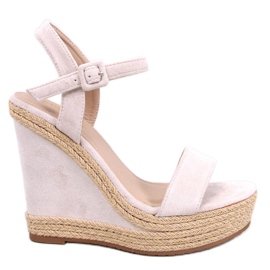 Wexler Sandali con zeppa beige