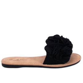 Pantofole floreali Corey Black nero