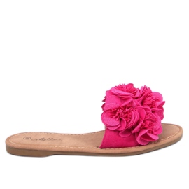 Pantofole a fiori fucsia Corey rosa