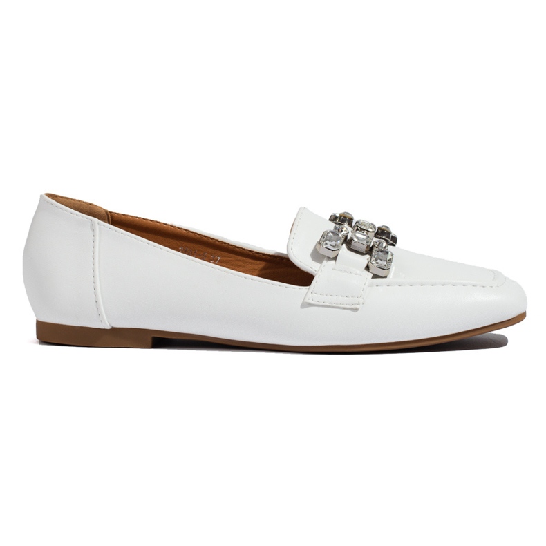 Mocassini bianchi da donna con decoro Shelovet bianca