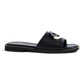 Pantofole Shelovet da donna eleganti nere nero