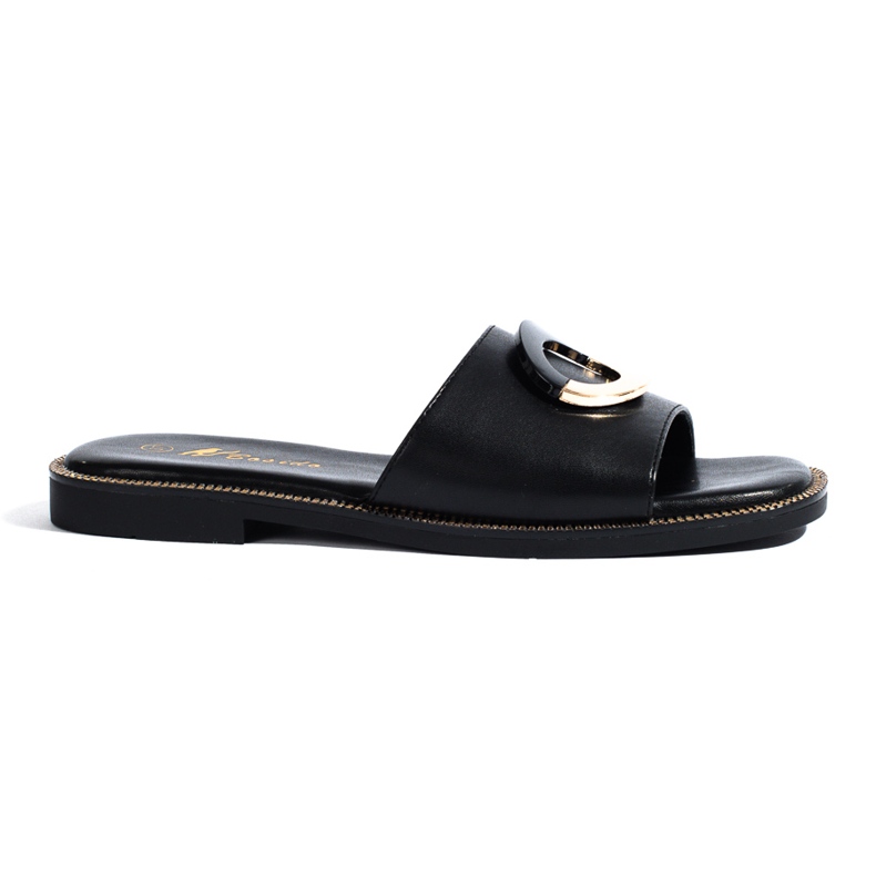 Pantofole Shelovet da donna eleganti nere nero