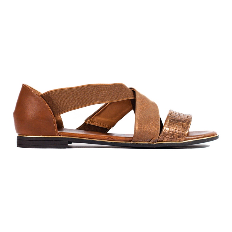 Sandalo piatto da donna Shelovet marrone