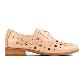 W. Potocki Scarpe stringate traforate da donna Potocki beige