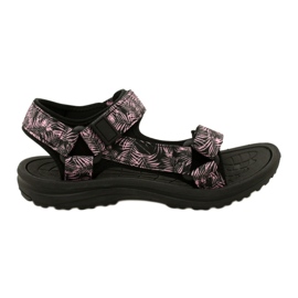 News Sandali sportivi da donna neri con velcro Novità 23SD11-5630 nero