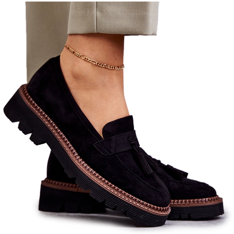 Vinceza Scarpe in pelle scamosciata da donna sulla piattaforma Unni nera nero