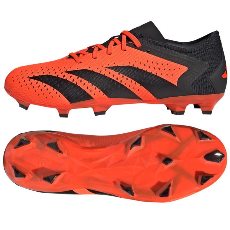 Scarpe da calcio Adidas Predator Accuracy.3 L Fg M GW4601 rosso arance e rosse