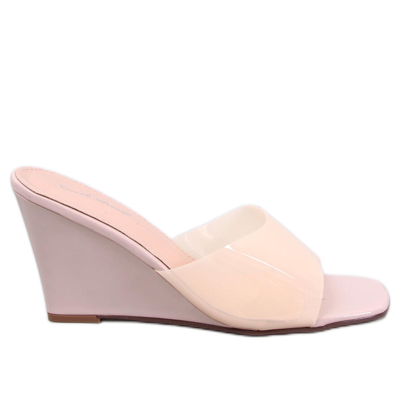 Scivoli con zeppa trasparenti di Rocks Beige