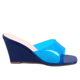 Cursori con zeppa trasparenti Rocks Blue