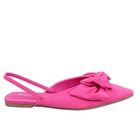BM Geffen Pantofole con fiocco fucsia rosa