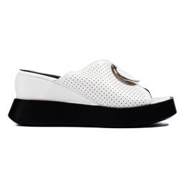 Sandali bianchi con zeppa Shelovet bianco
