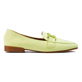 Mocassini da donna in camoscio verde Shelovet