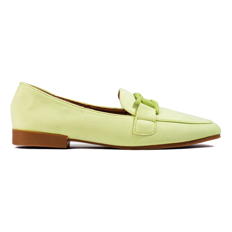 Mocassini da donna in camoscio verde Shelovet
