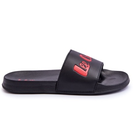Pantofole leggere Lee Cooper LCW-23-42-1730 nere-rosse da uomo nero