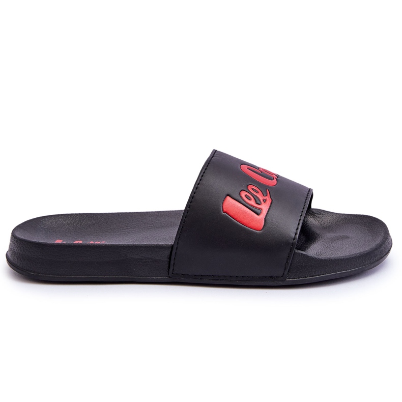 Pantofole leggere Lee Cooper LCW-23-42-1730 nere-rosse da uomo nero