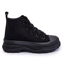 FR1 Sneakers alte da bambino nere Freeze nero