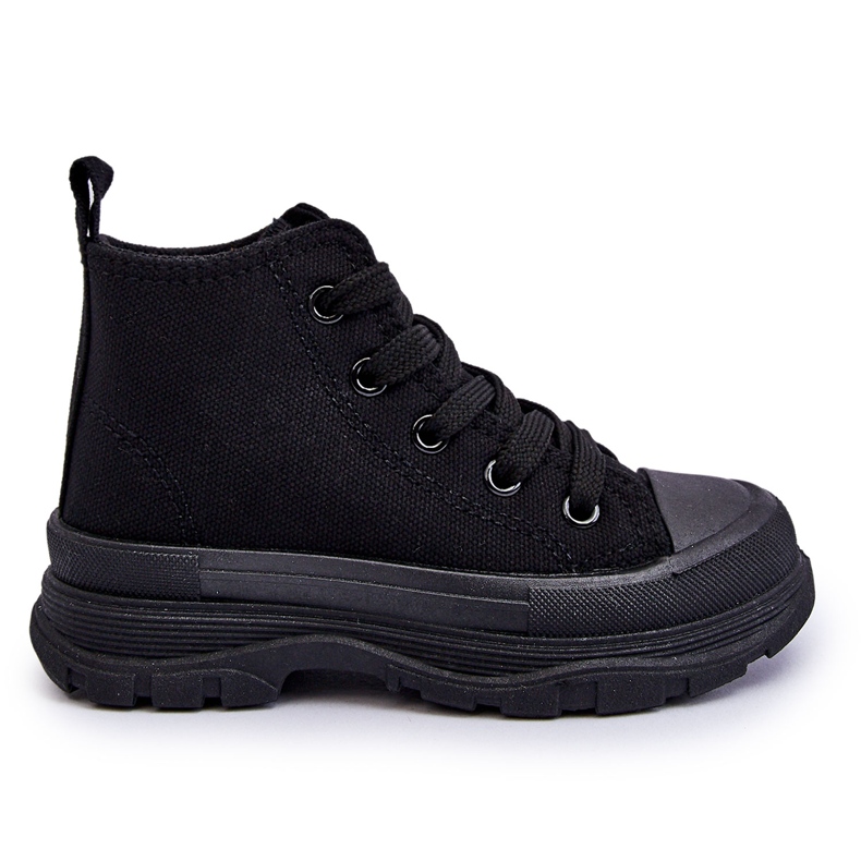 FR1 Sneakers alte da bambino nere Freeze nero