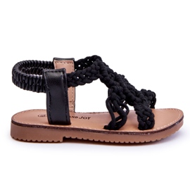 Sandali slip-on intrecciati Tracy neri da bambino nero