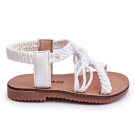 Sandali Slip-on intrecciati per bambini Tracy bianco