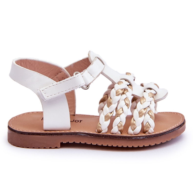 Sandali Velcro Bambini Con Righe Bianco Sammy bianca
