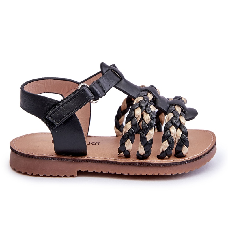 Sandali Velcro Bambini Con Strisce Sammy Neri nero
