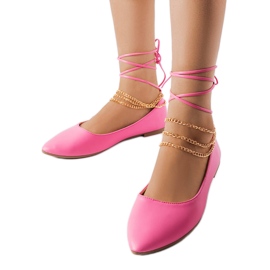 Ballerine rosa con chiusura decorativa di Donat