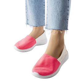 Inna Sneaker senza lacci bianche e rosa di Winding