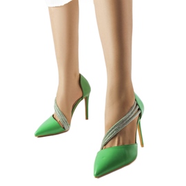 Tacchi verdi decorati con strass Abbotsford verde