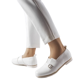 Scarpe francesine bianche con soletta in pelle di Felosa bianco
