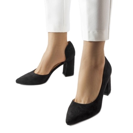 Décolleté nere con tacco Sargent nero